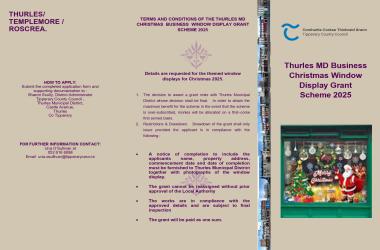 Thurles MD Business Christmas Window Display Grant Scheme 2025