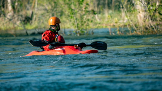 person kayaking