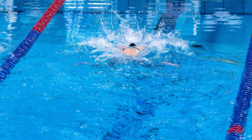 person in a swimming pool