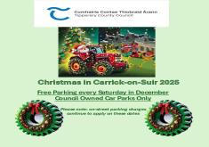 image of logo and text to explain free parking in council owned car parks